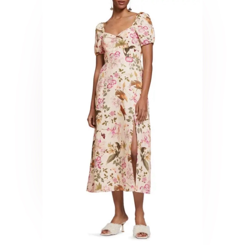 & Other Stories Puff Sleeve Midi Dress - Large